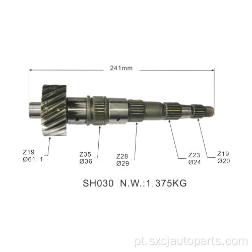 OEM9071620 Eixo de engrenagem de transmissão de peças automáticas para vela 1.4